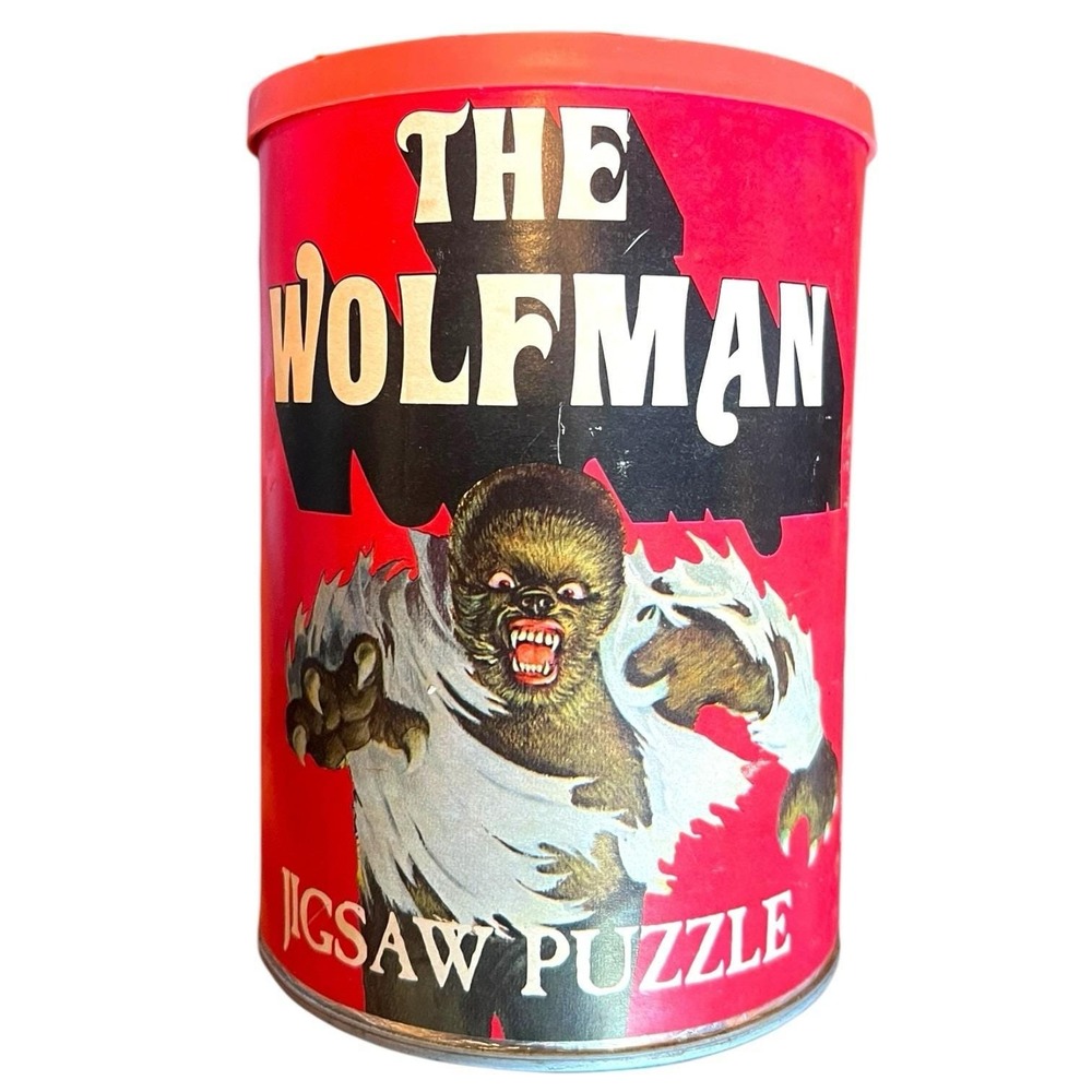 Vtg 1974 Wolfman Jigsaw Puzzle APC 1183 Original Tin Horror Halloween Werewolf